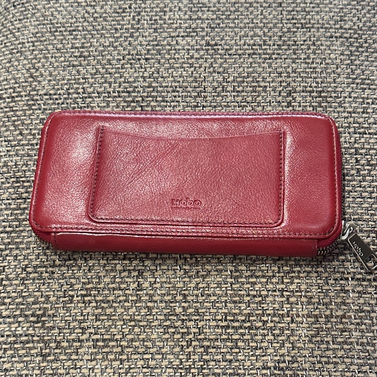 Hobo International Dark Red Leather Wallet Nwot